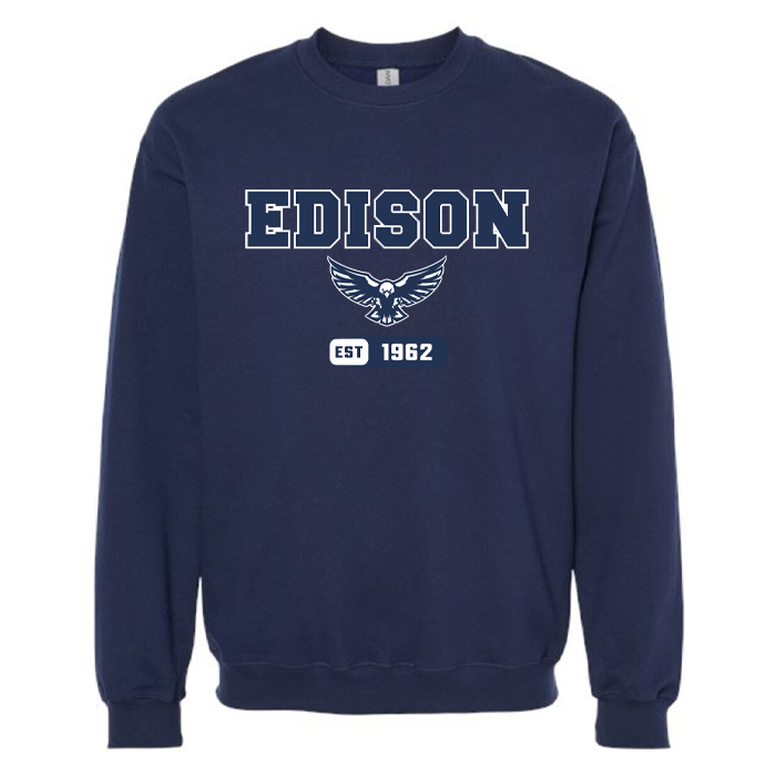 Edison Eagles Collegiate 1962 Sweatshirt - Navy