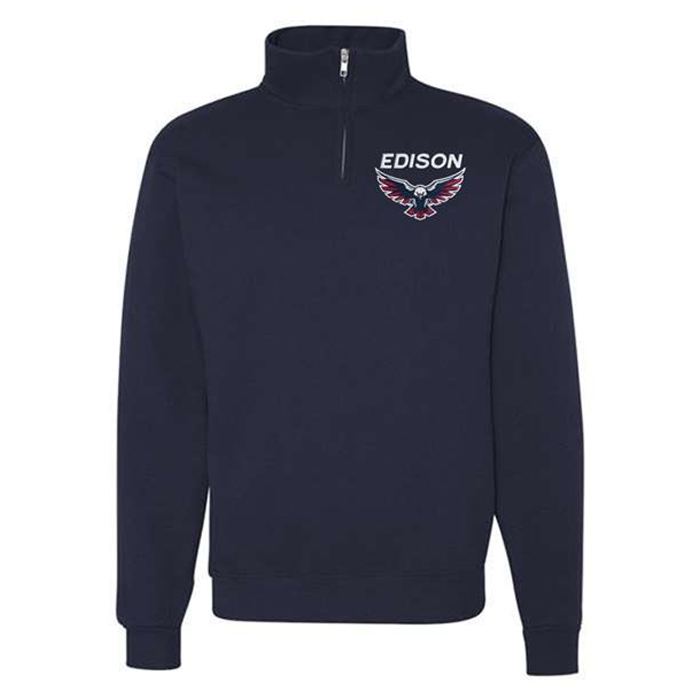 Edison Eagles Embroidered Quarter Zip Sweatshirt